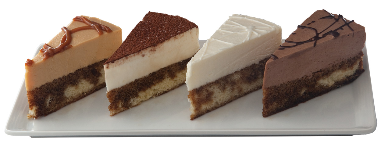 Tiramisu Sampler 7" (3 slices each of 4 flavors: Original/Choc/White Choc/Caramel)